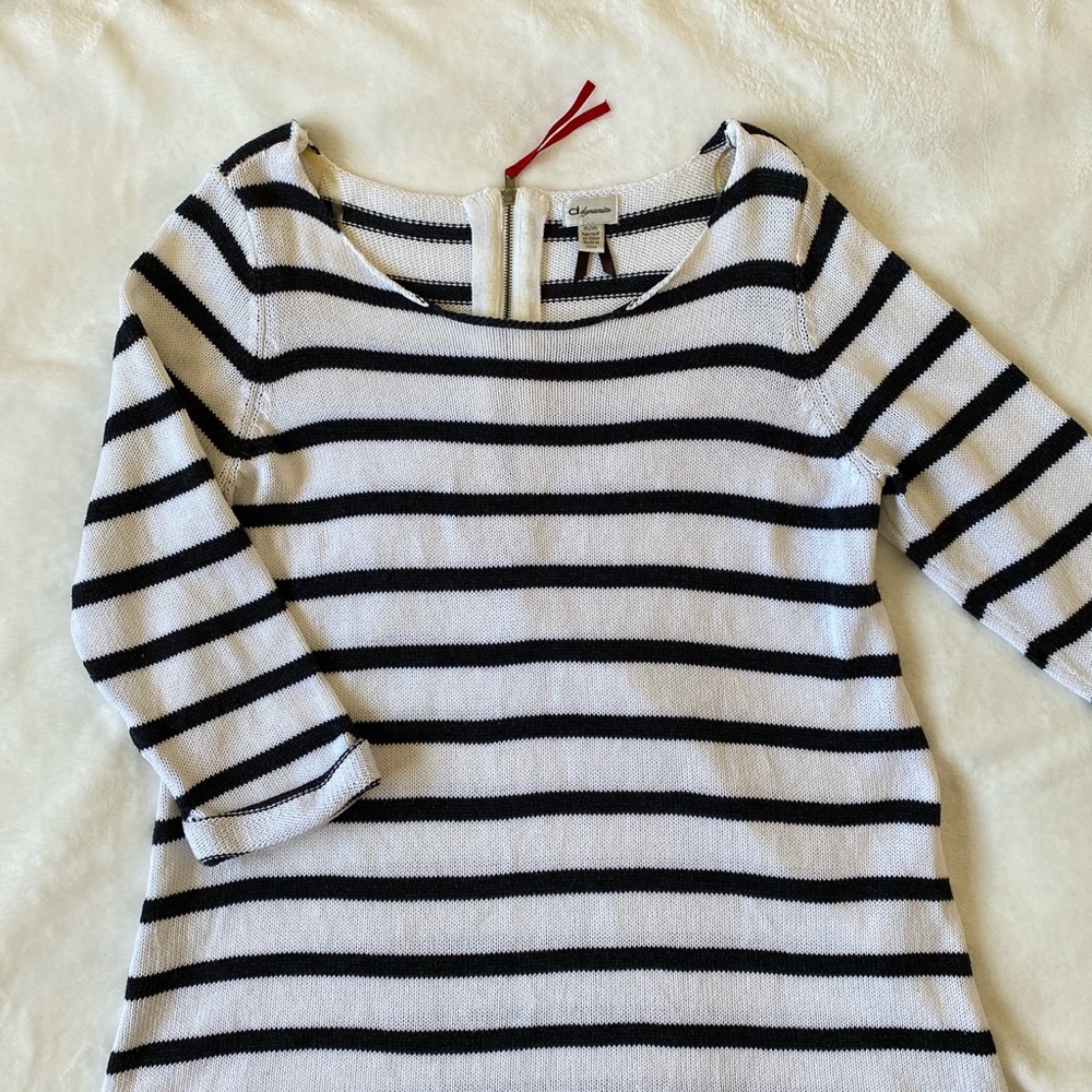 Dynamite 3/4 Length Striped Sweater